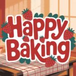 Decorative text graphic that says ‘Happy Baking’