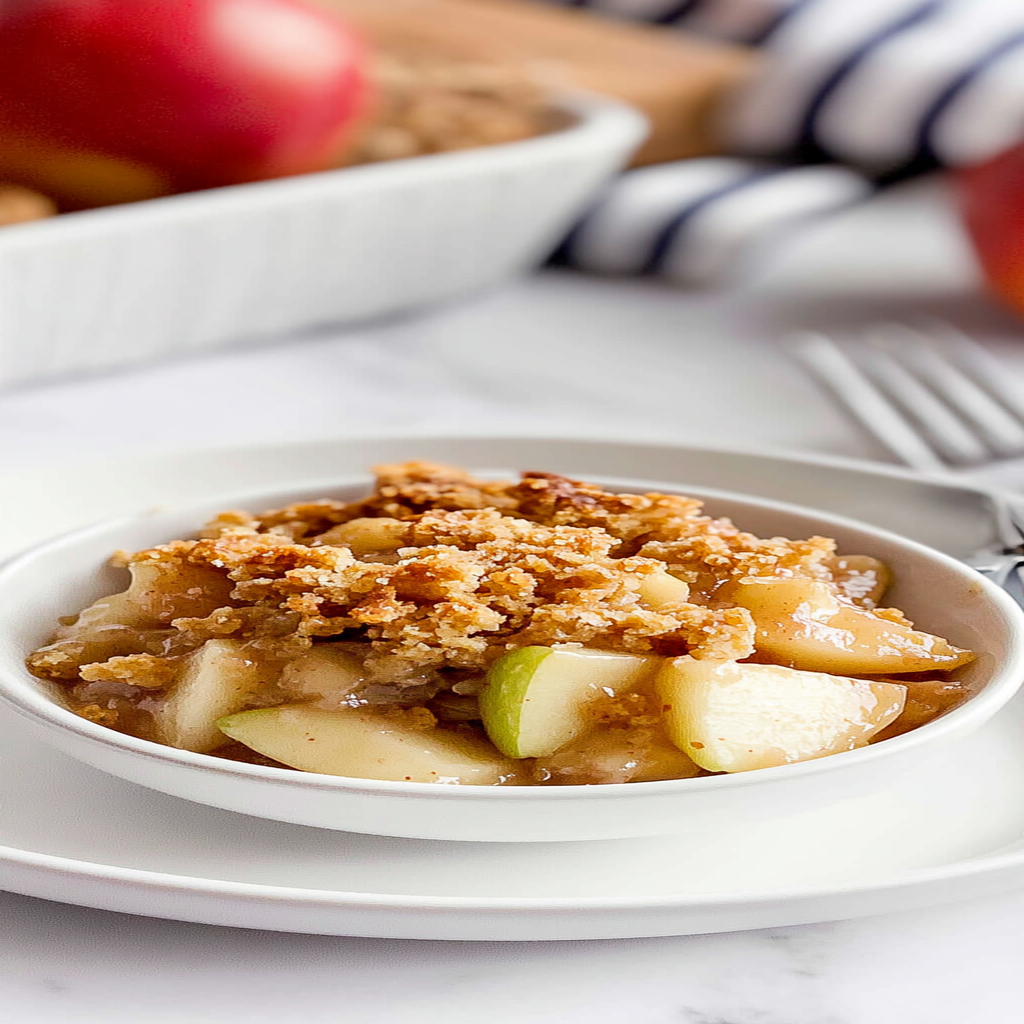 Recipe preparation for Individual Apple Crumble