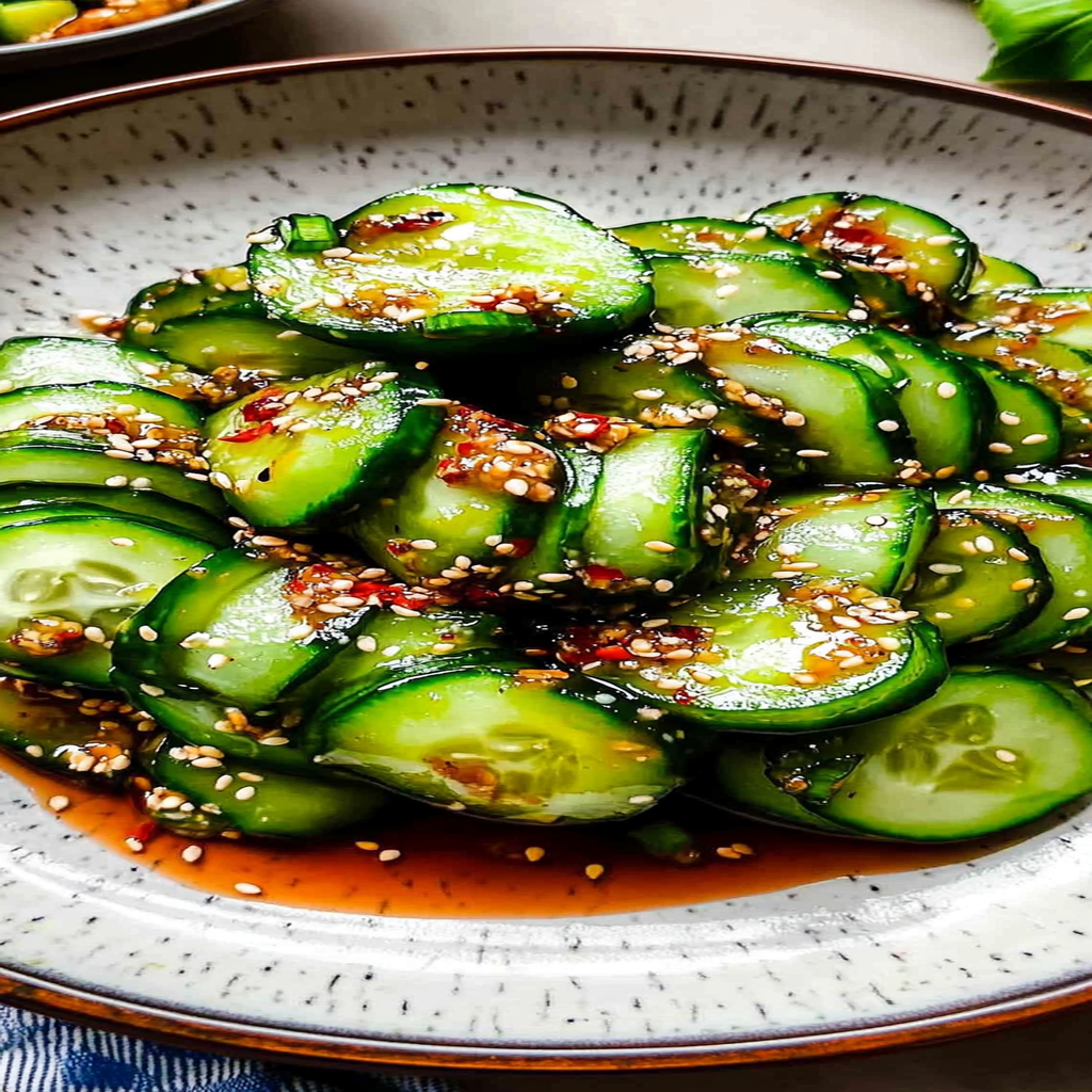 Recipe preparation for Asian Cucumber Salad