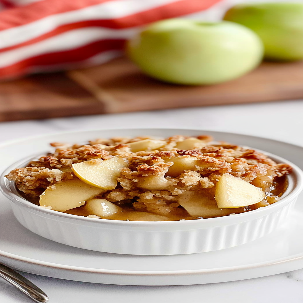 Recipe preparation for Individual Apple Crumble