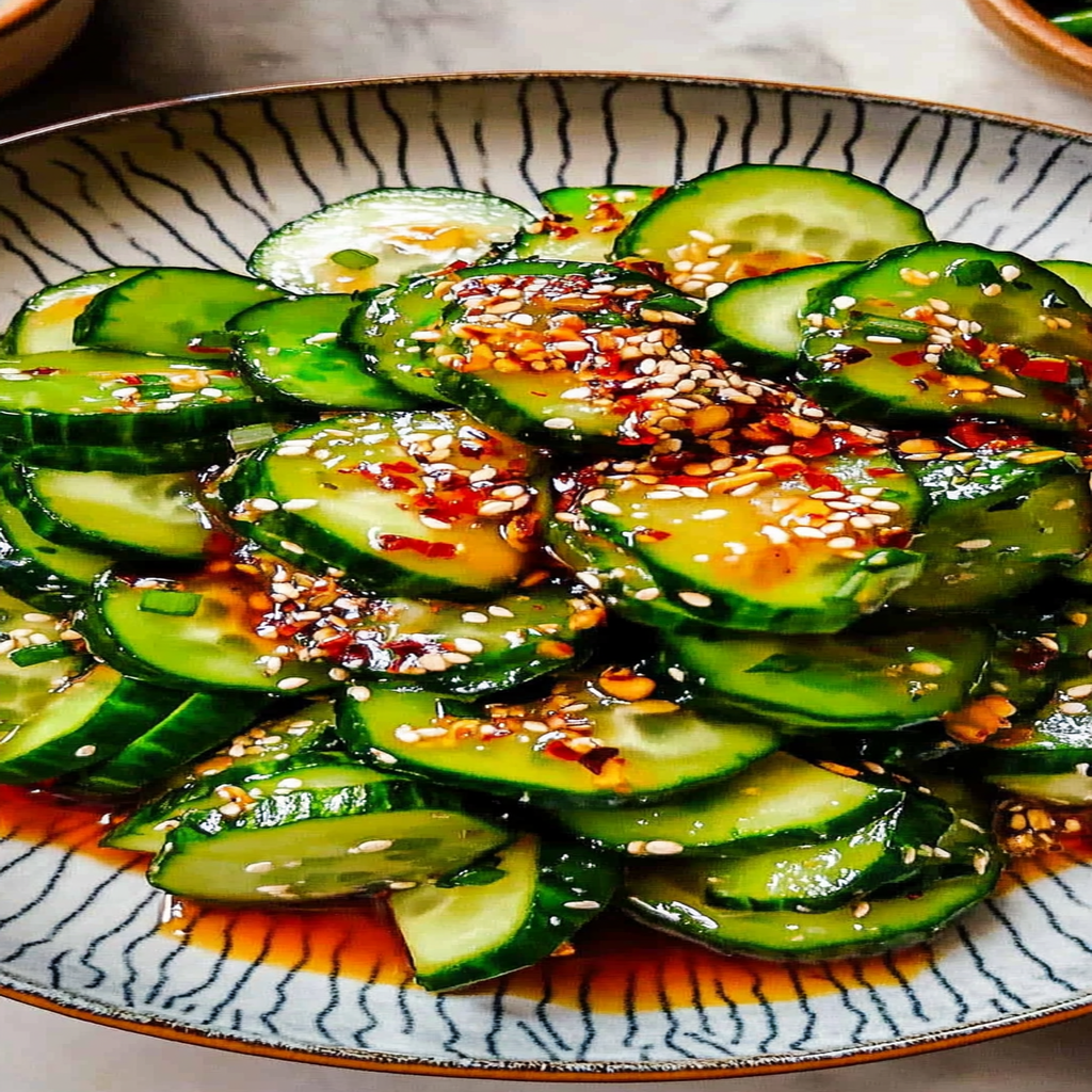 Recipe preparation for Asian Cucumber Salad