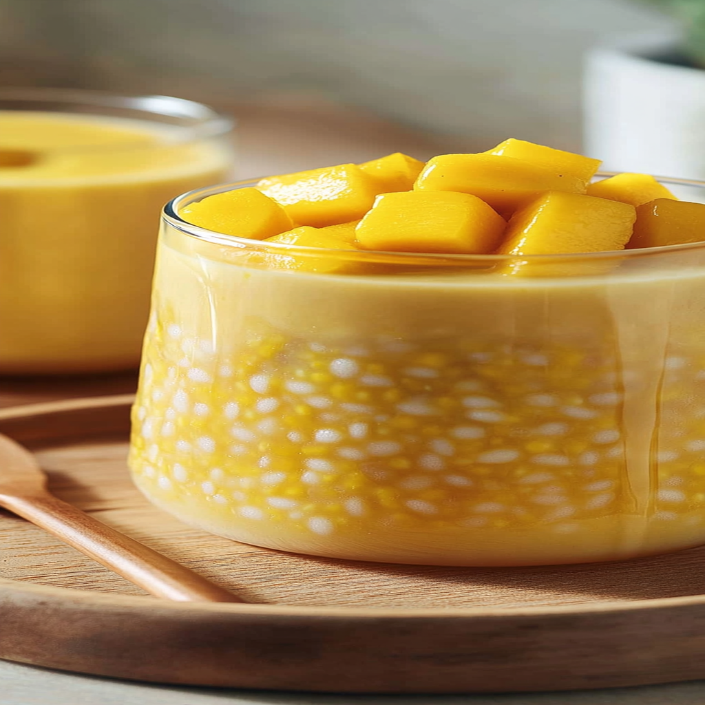 Recipe preparation for Mango Sago