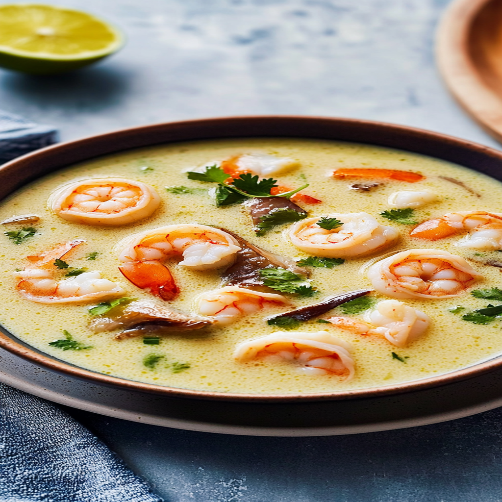 Recipe preparation for Coconut Shrimp Soup