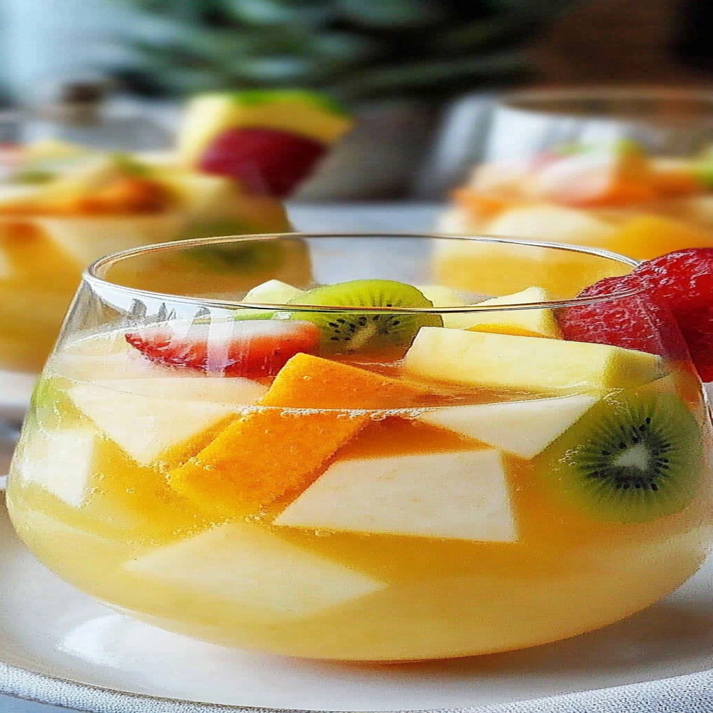 Recipe preparation for Tropical White Sangria