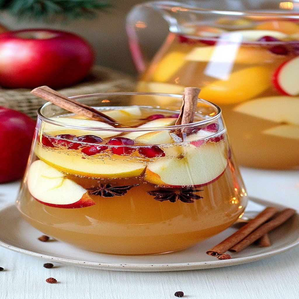 Recipe preparation for Apple Cider White Wine Sangria