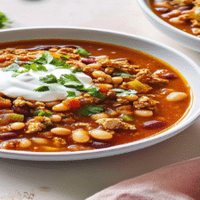 Pumpkin Chili with Turkey and Beans