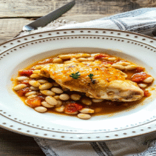Creamy Tuscan Chicken with White Beans