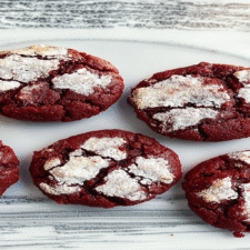 Red Velvet Crinkle Cookies