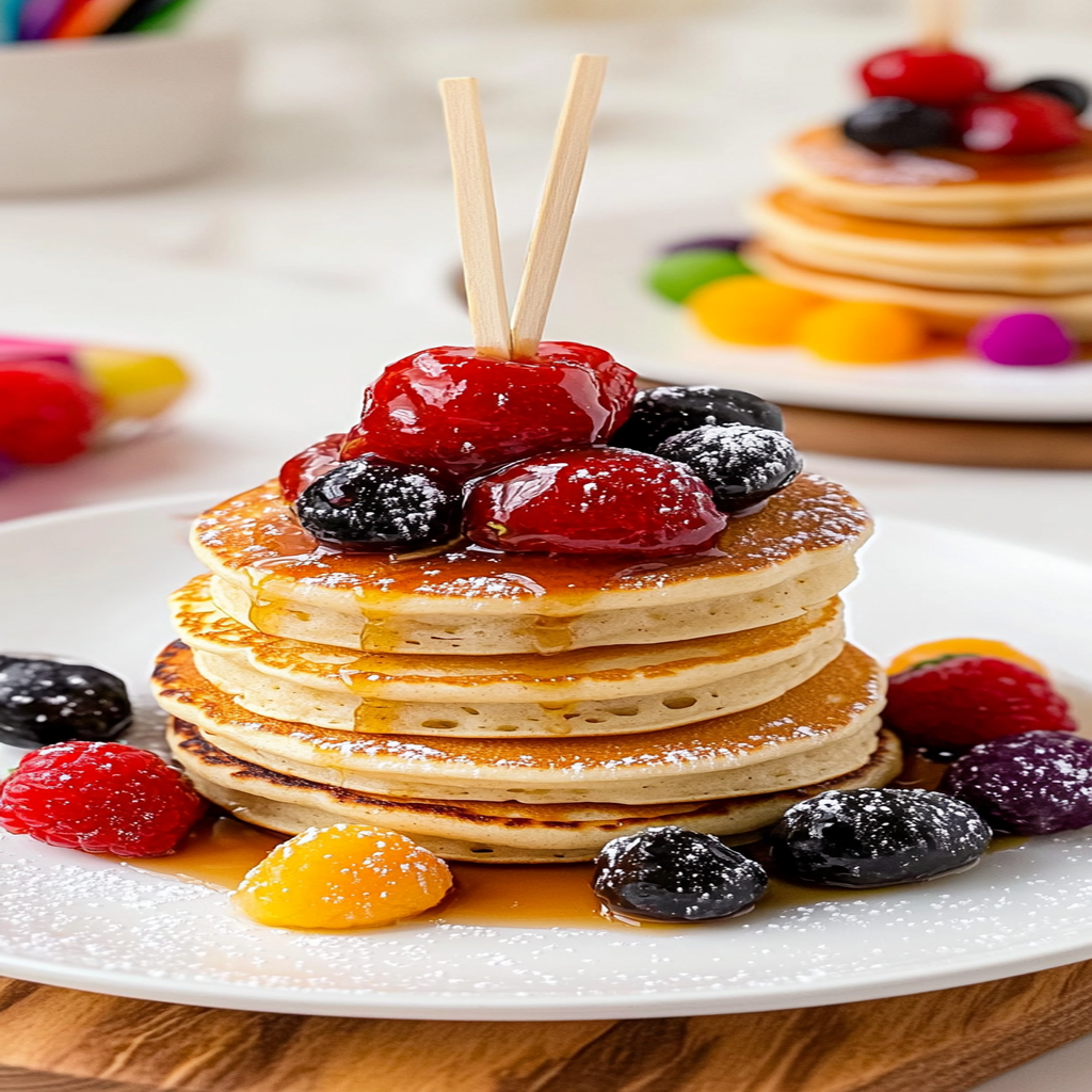 Recipe preparation for Mini Pancake Stacks