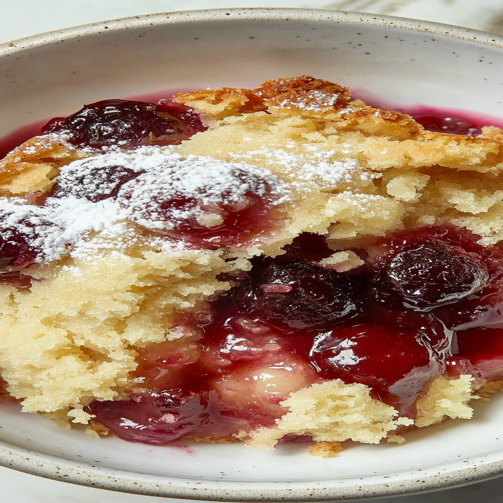 Recipe preparation for Cranberry Dump Cake