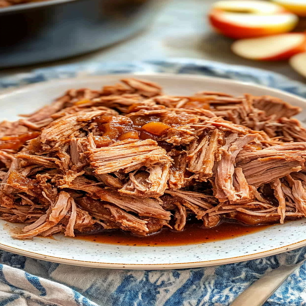 Recipe preparation for Instant Pot Apple Cider Pulled Pork