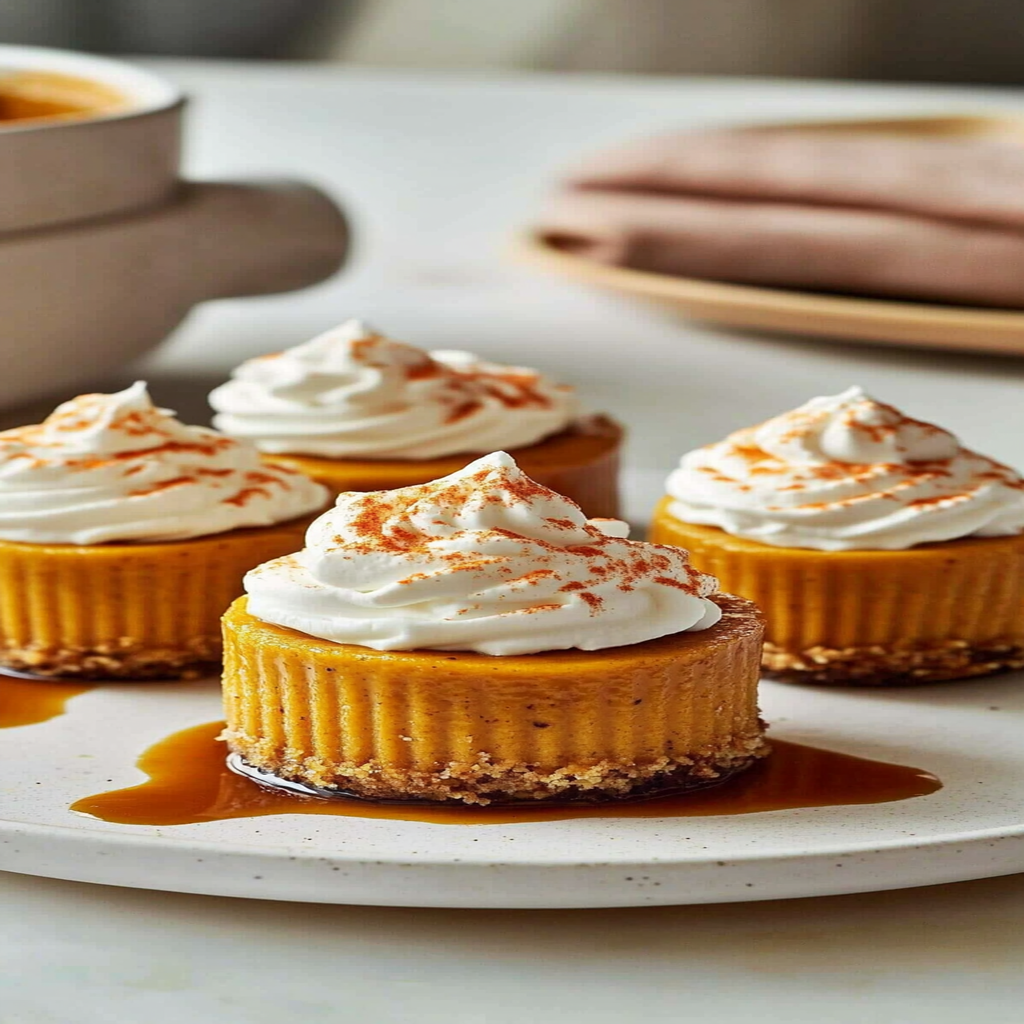 Recipe preparation for mini pumpkin cheesecakes
