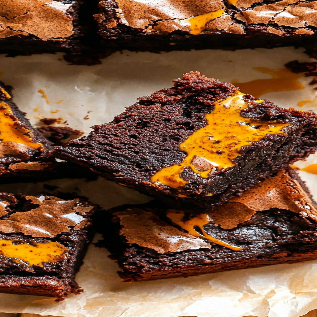 Recipe preparation for chocolate pumpkin brownies