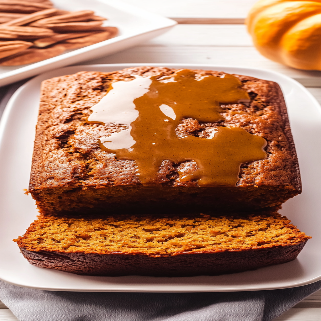 Recipe preparation for spiced pumpkin bread