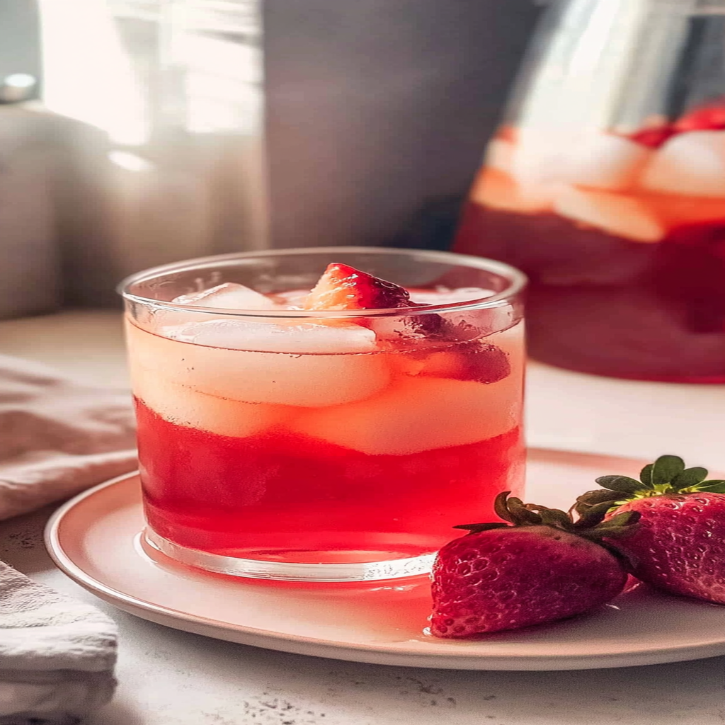 Recipe preparation for Strawberry Sweet Tea