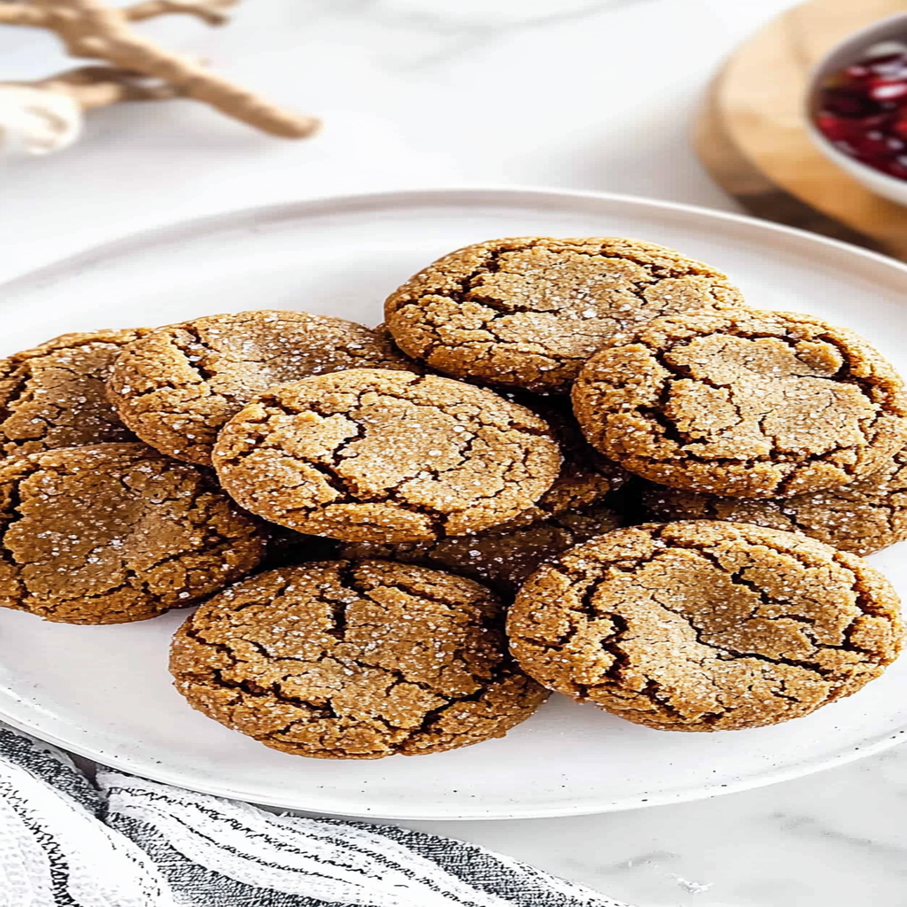 Recipe preparation for ginger molasses cookies