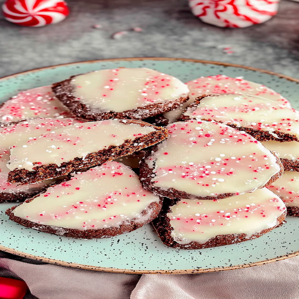 Recipe preparation for peppermint bark cookies