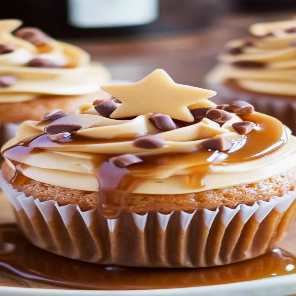 Recipe preparation for Toffee Crunch Cupcakes