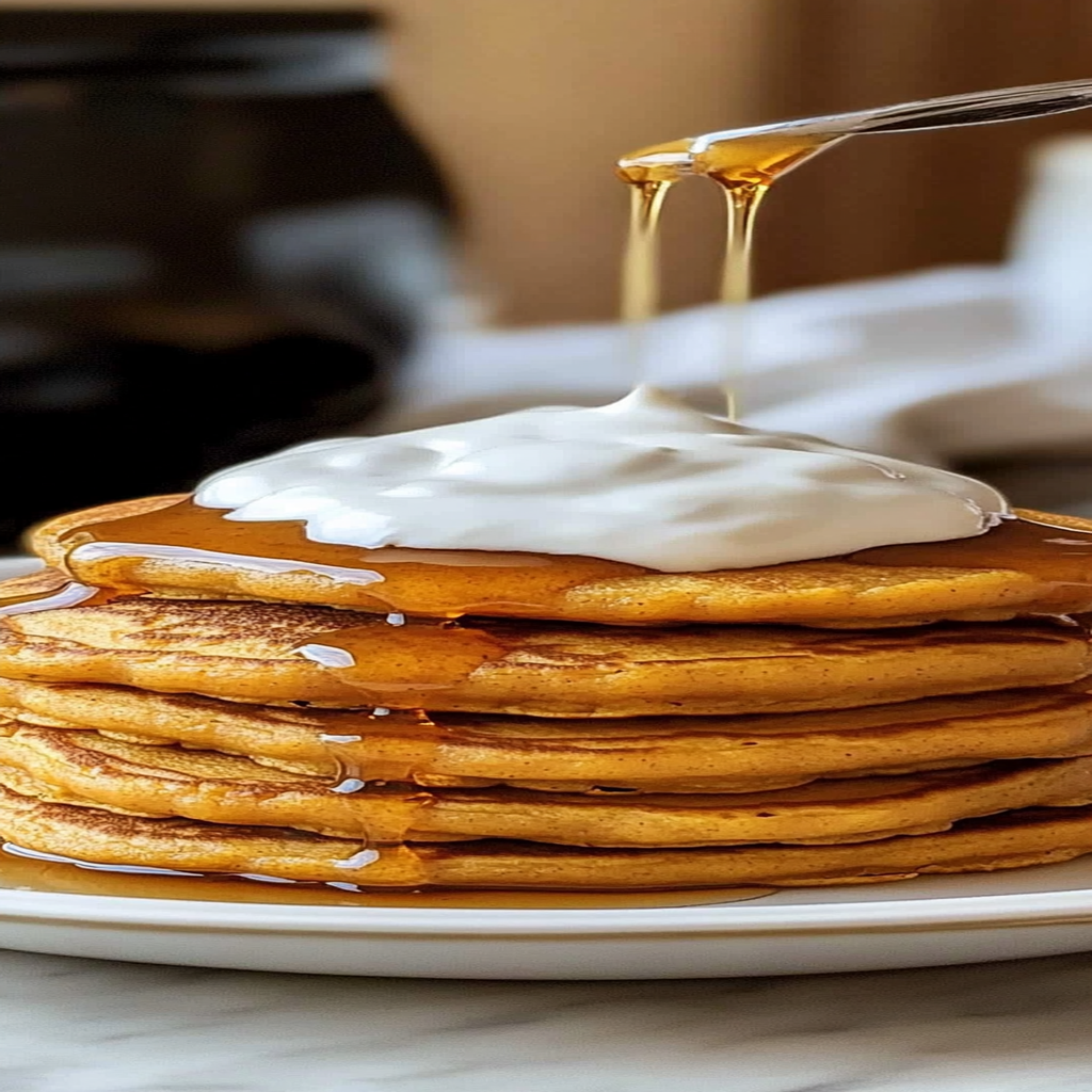 Recipe preparation for Fluffy Sweet Potato Pancakes
