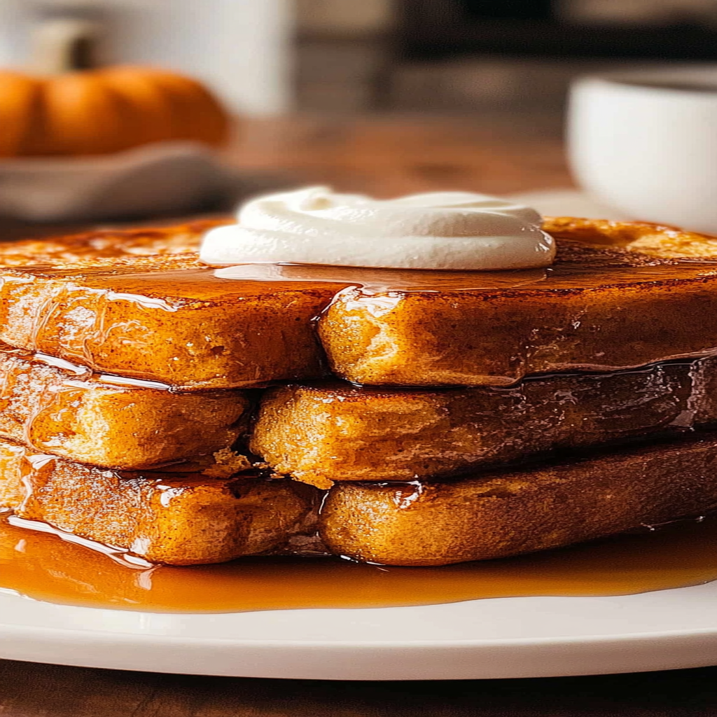 Recipe preparation for Pumpkin French Toast