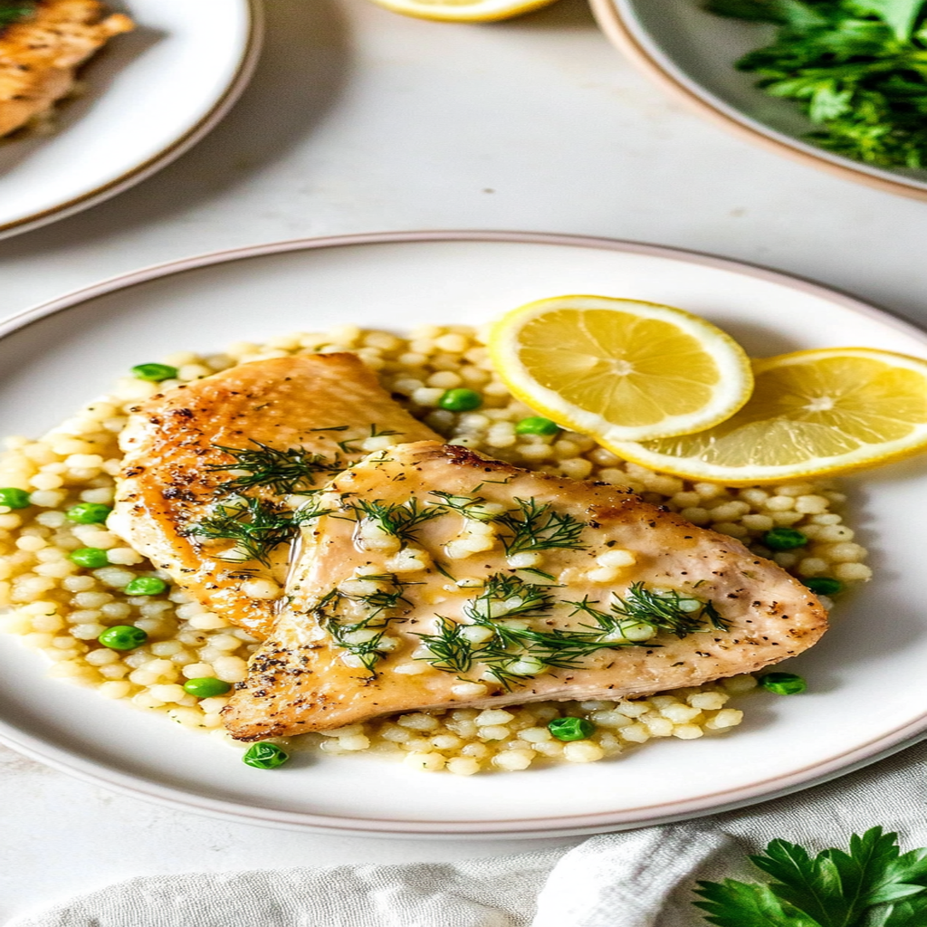 Recipe preparation for Lemon Dill Chicken & Couscous Bowls