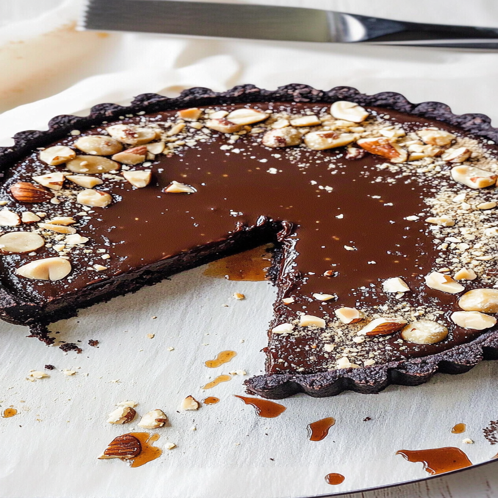Recipe preparation for Hazelnut Chocolate Tarts