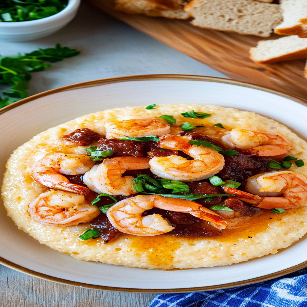 Recipe preparation for 30 minute Cajun Shrimp and Grits Bowls