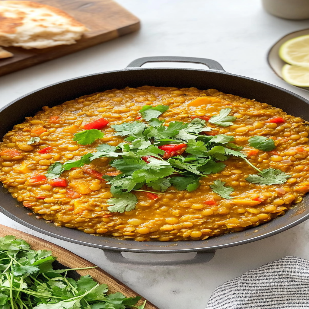 Recipe preparation for Lentil & Vegetable Dahl