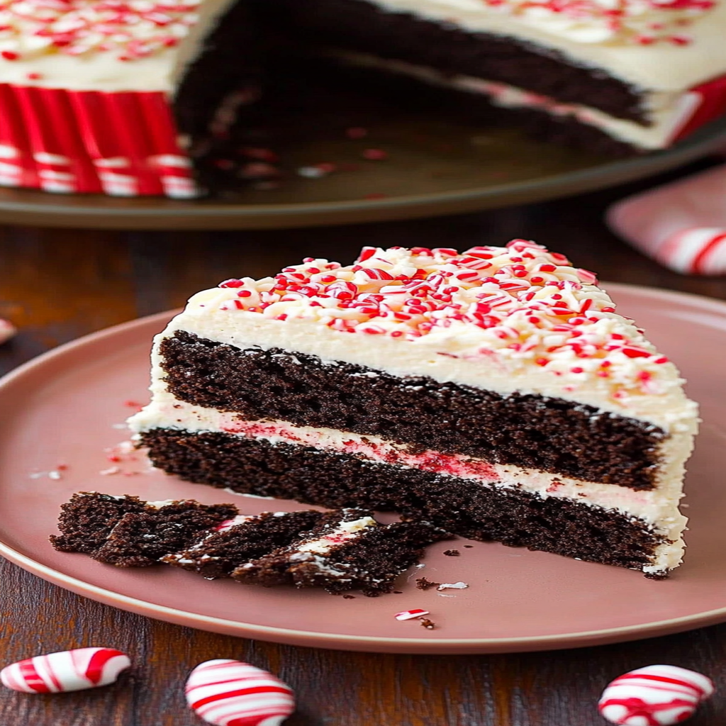Recipe preparation for Chocolate Peppermint Cake