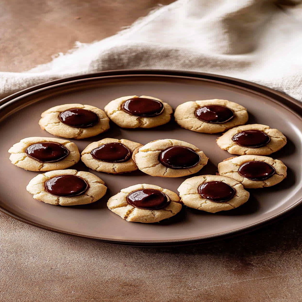 Recipe preparation for Chocolate thumbprint cookies