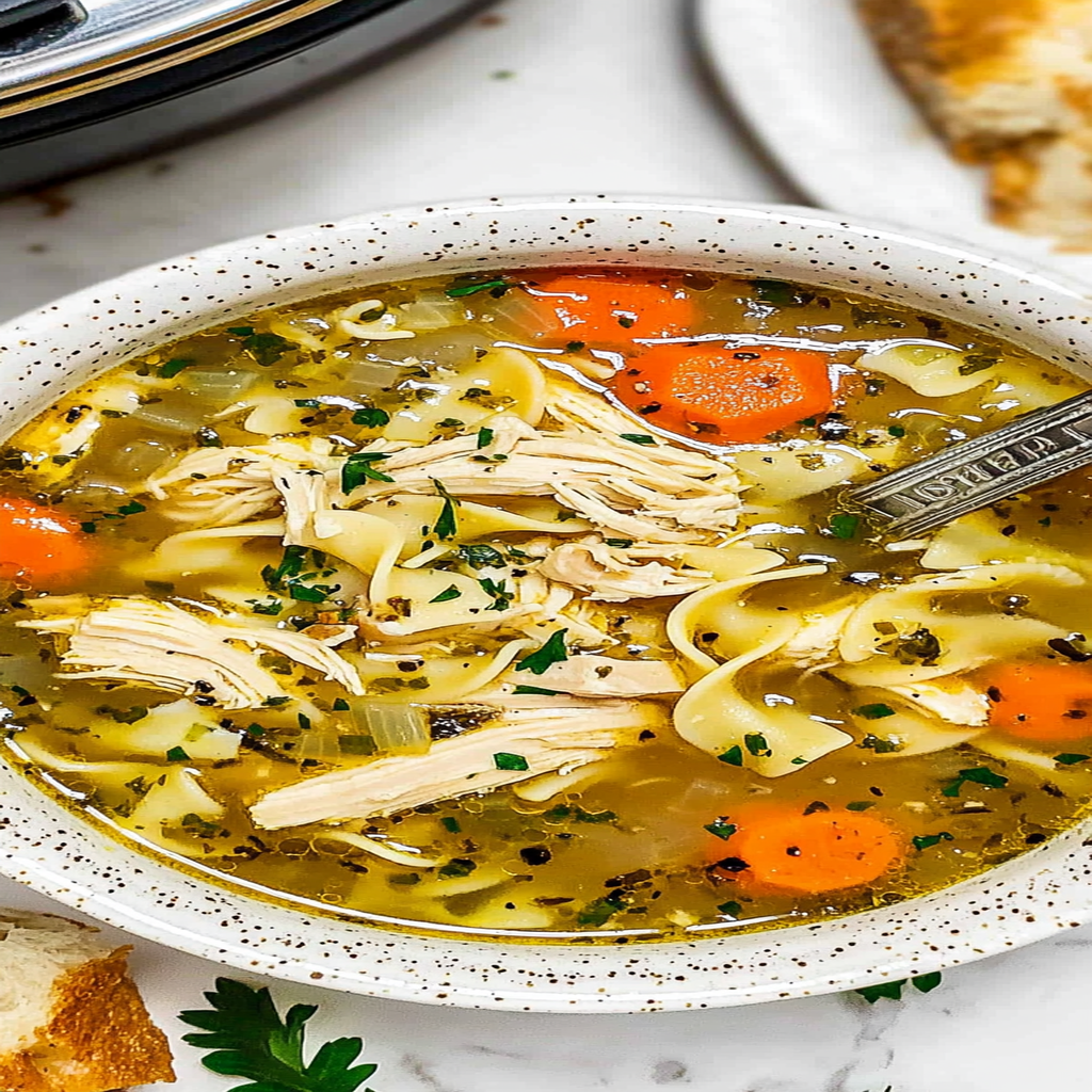 Recipe preparation for Instant Pot Chicken Noodle Soup