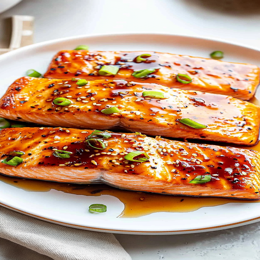 Recipe preparation for Maple Glazed Salmon