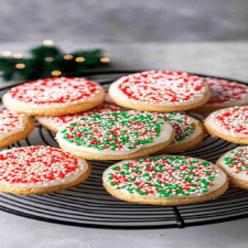 Stacked Christmas Sprinkle Cookies