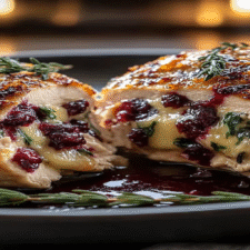Cranberry Brie Stuffed Chicken