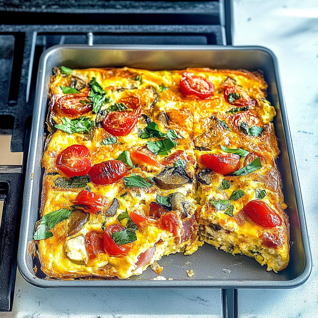 Recipe preparation for Sheet Pan Frittata