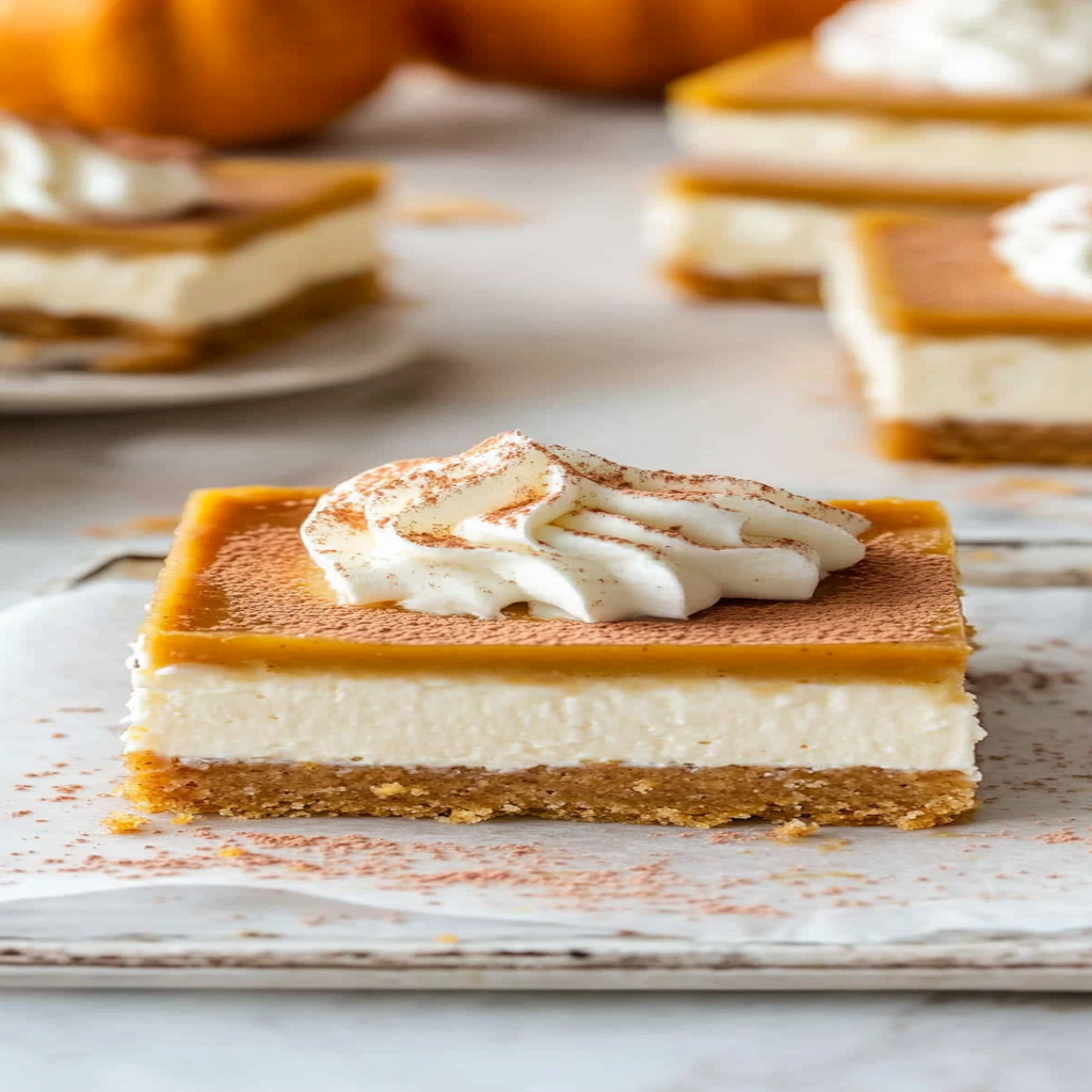 Recipe preparation for Pumpkin Spice Latte Cheesecake Bars