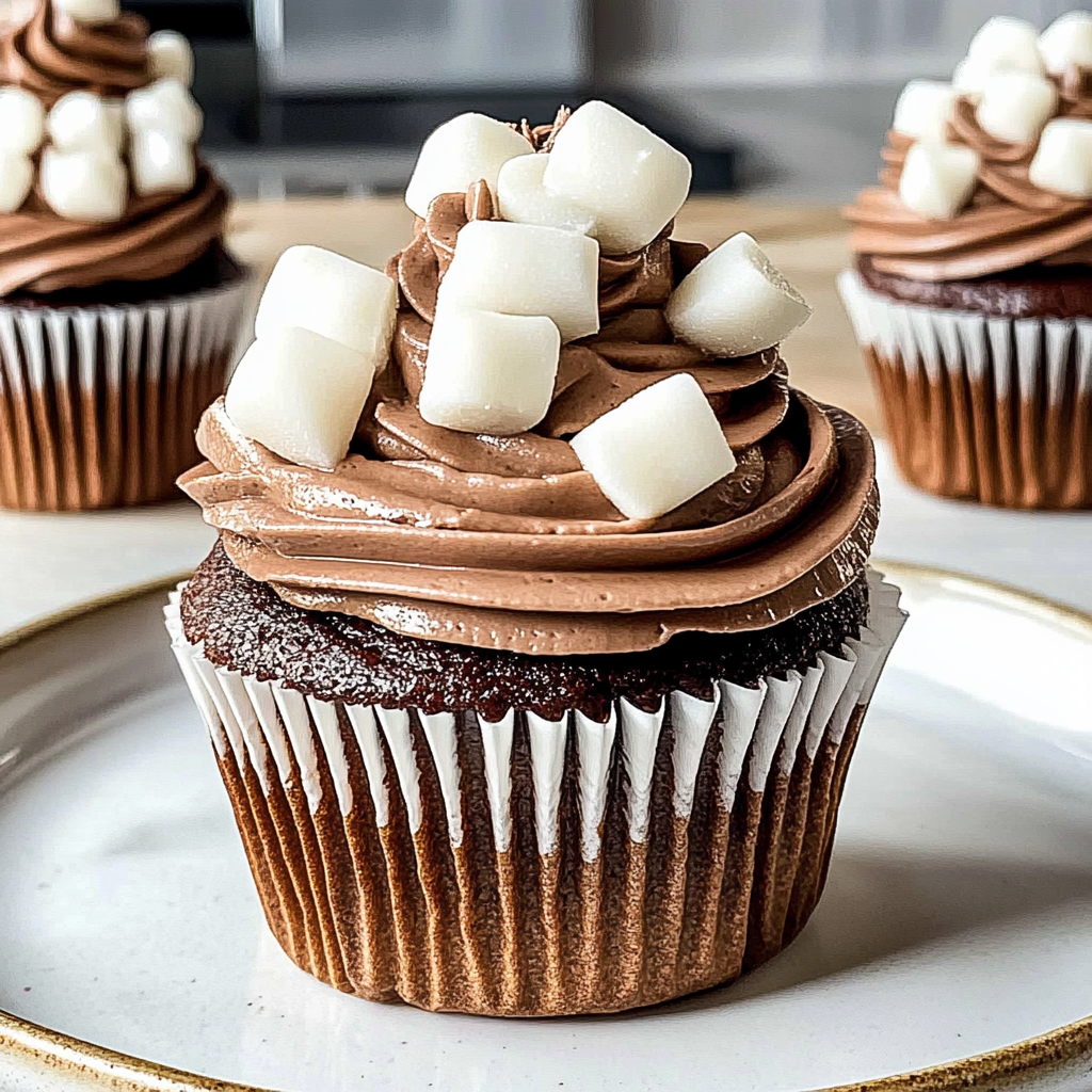 Recipe preparation for hot chocolate cupcakes