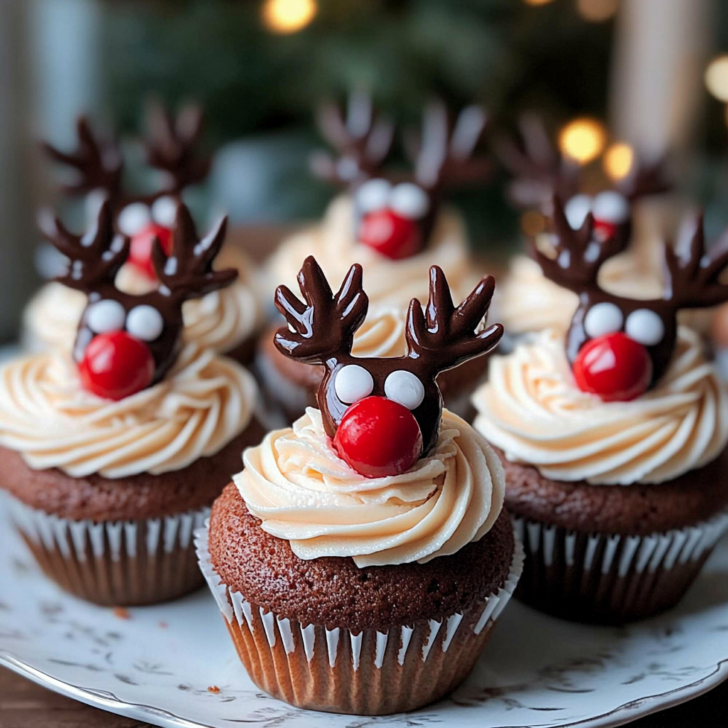 Recipe preparation for Reindeer Cupcakes