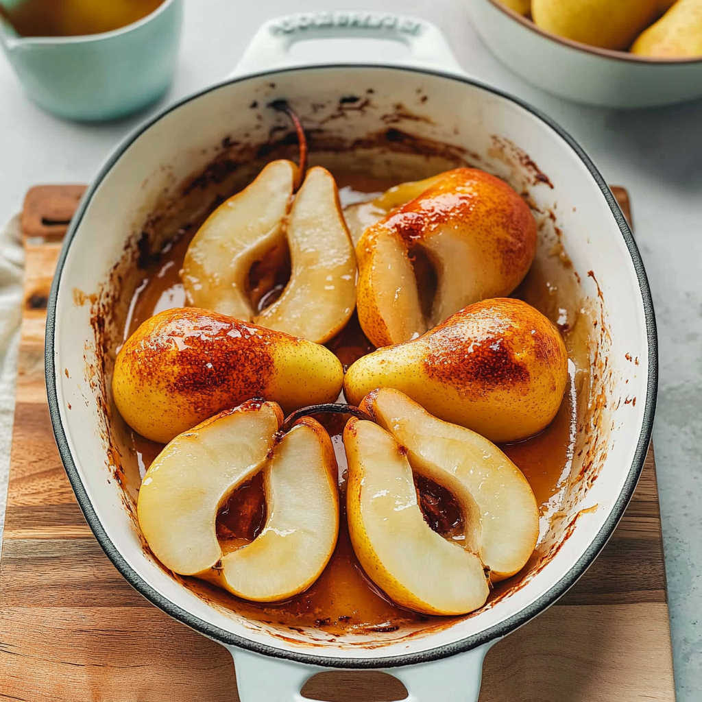 Recipe preparation for baked pears