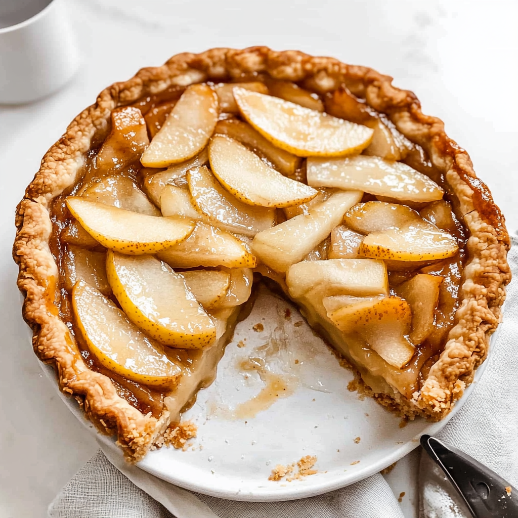 Recipe preparation for pear pie