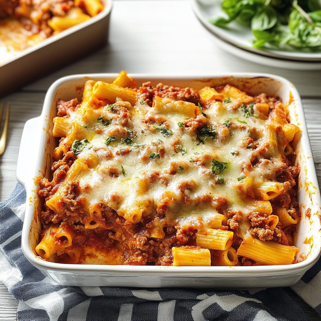 Recipe preparation for Baked Ziti