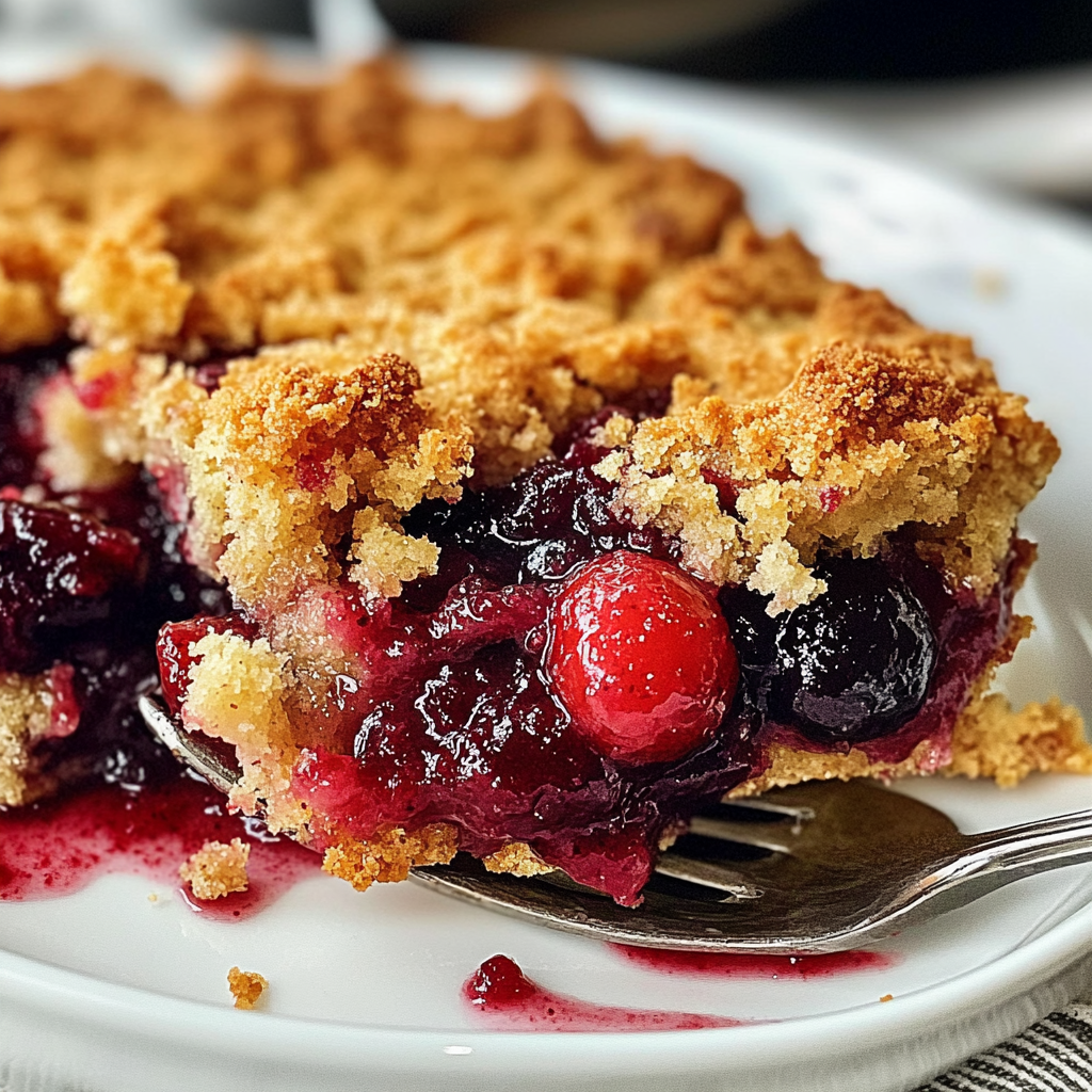 Recipe preparation for Cranberry Dump Cake
