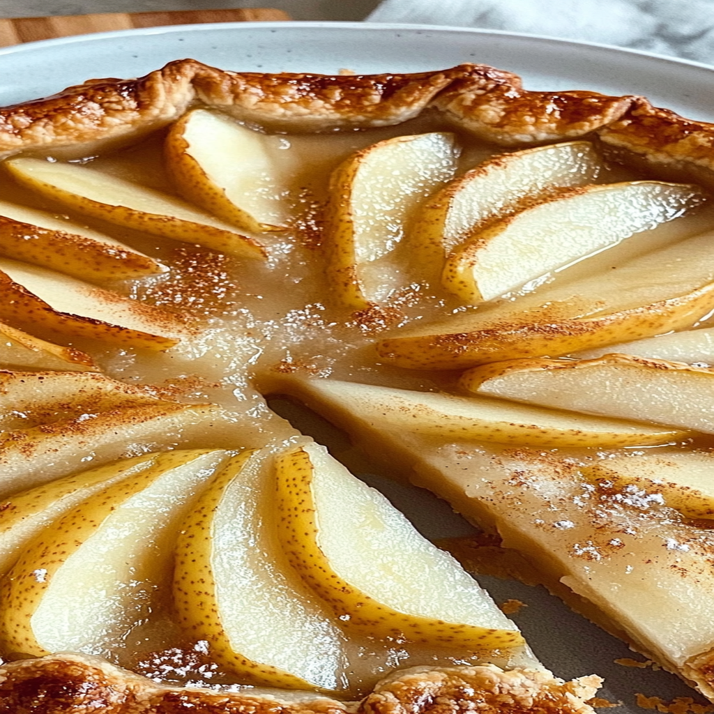 Recipe preparation for Spiced Pear & Ginger Galette