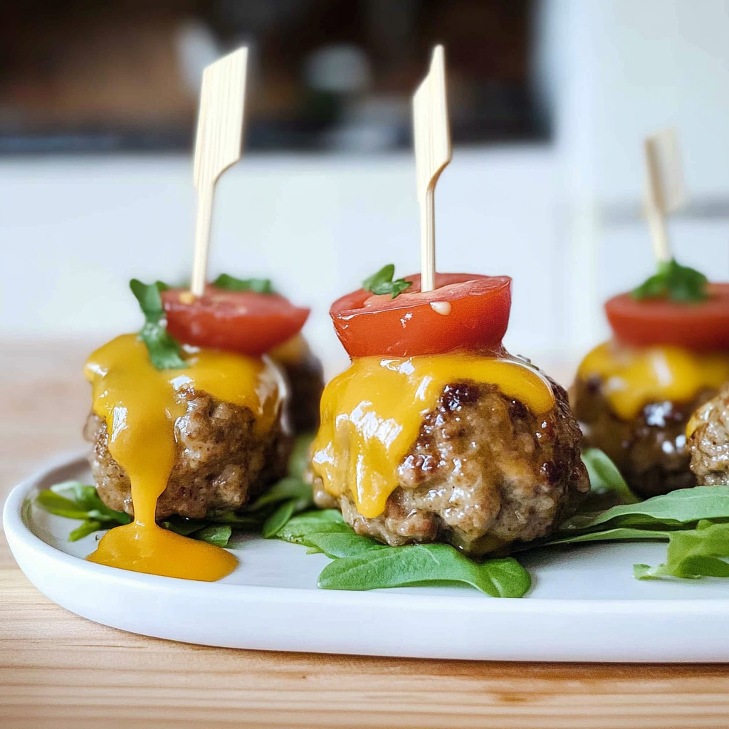 Recipe preparation for Cheeseburger Meatballs Ever