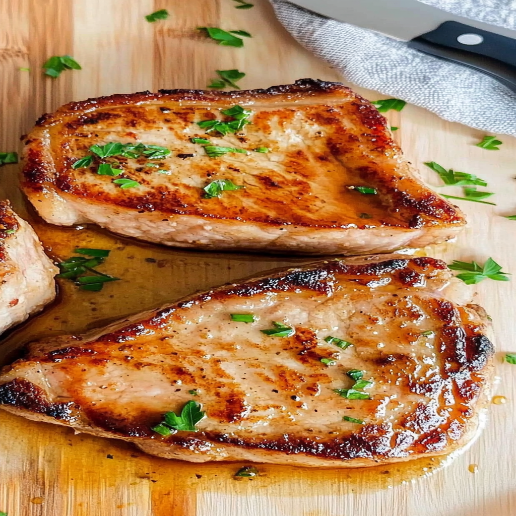 Recipe preparation for Boneless Pork Chop Skillet Dinner