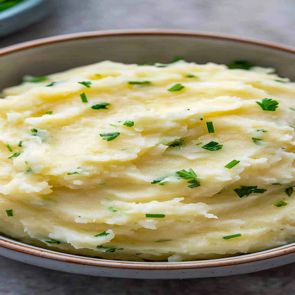 Recipe preparation for Mashed Potatoes with Parsley and Chives