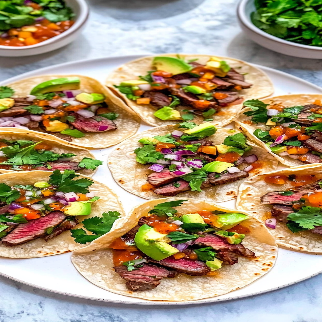 Recipe preparation for Instant Pot Flank Steak Tacos