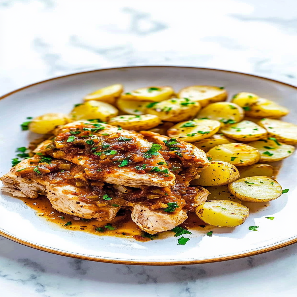 Recipe preparation for Instant Pot Chicken and Potatoes