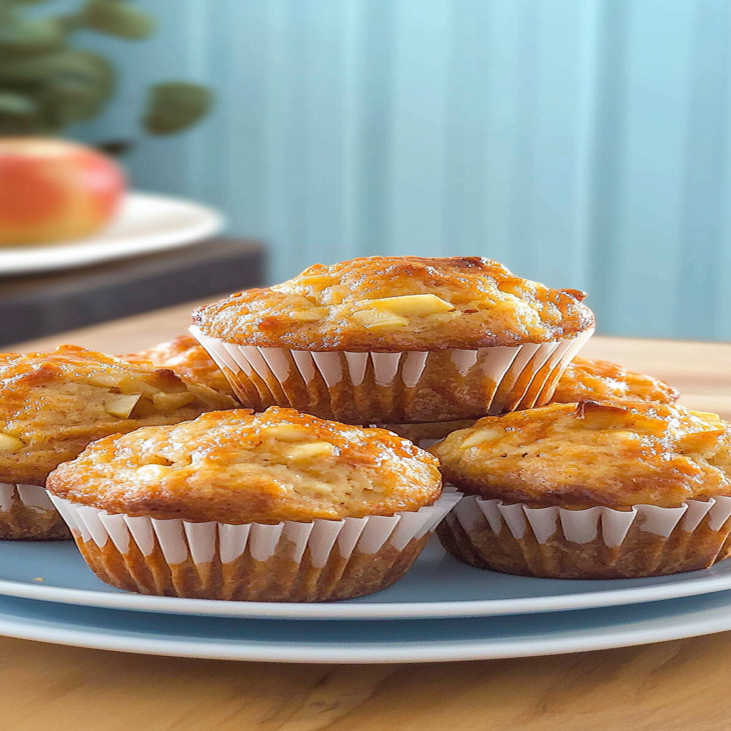 Recipe preparation for Apple Cheddar Savory Muffins
