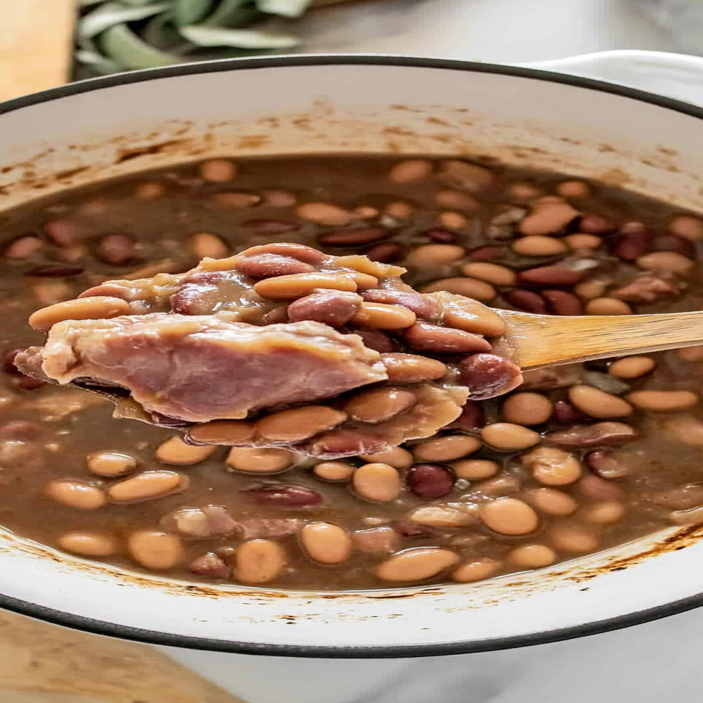 Recipe preparation for Southern Pinto Beans with Ham Hocks
